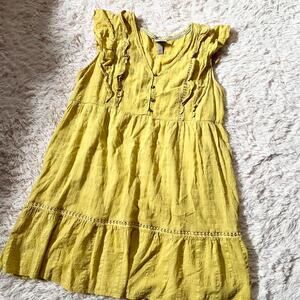 Cottage Core Baby Doll Ruffle Prairie Peasant Earthy Hipster Sunny Cotton Dress